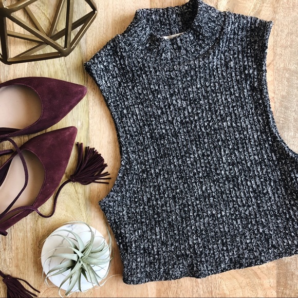 silence + noise Tops - UO marled mock neck top